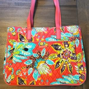 New Vera Bradley Red Floral Tote Handbag Purse Rumba